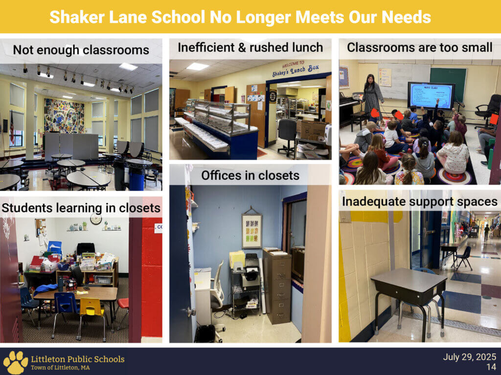 “Shaker Lane School No Longer Meets Our Needs” from the July 29, 2025 Shaker Lane School Community Forum Presentation