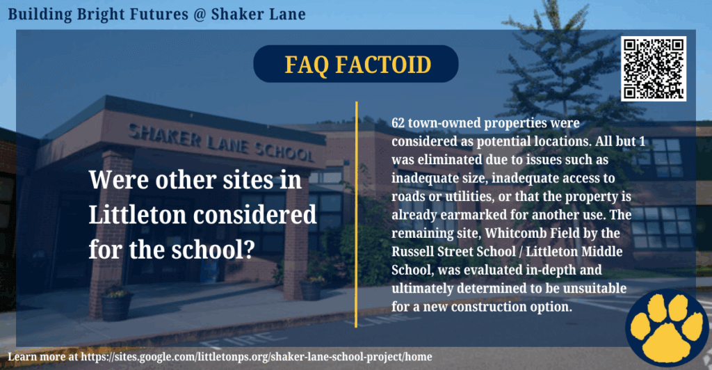 “Were other sites in Littleton considered for the school?”
